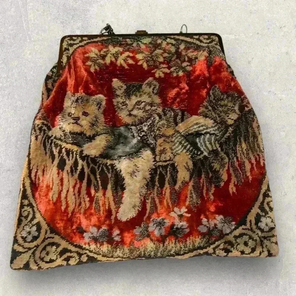 Vintage cat lady bag ✨